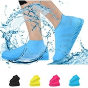 Waterproof Shoe Covers, Non-Slip Water Resistant Overshoes Silicone Rubber Rain Shoe Cover Protectors for Kids, Men, Women